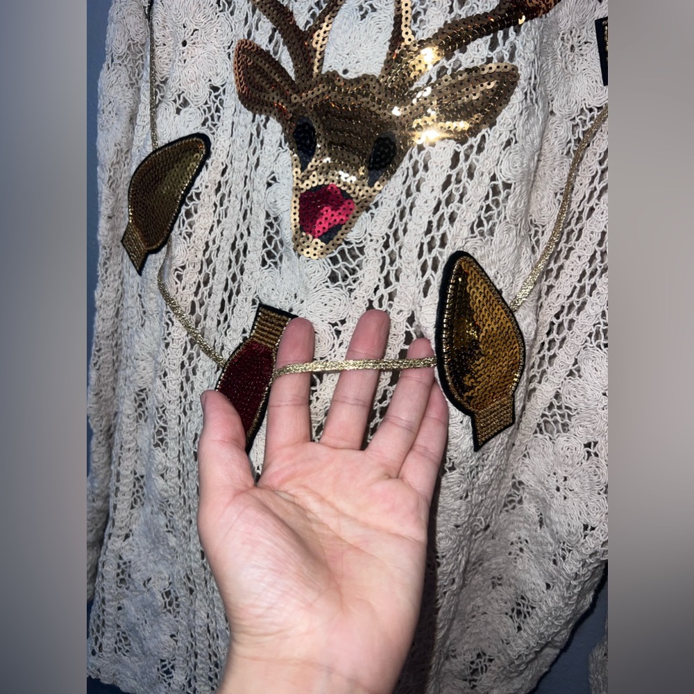Judith March REINDEER GAMES FLORAL BUTTON DOWN NWOT size L - Picture 9 of 9